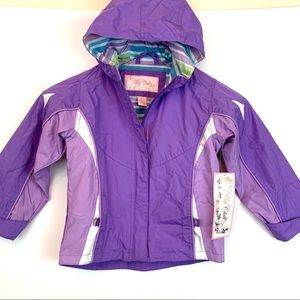 NWT Big Chill Purple Rain Jacket with Hood